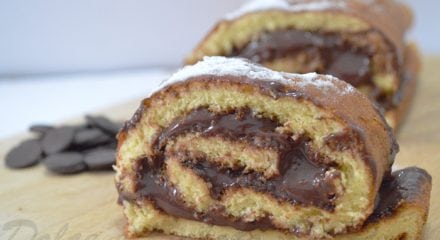 Rotolo con crema al cioccolato