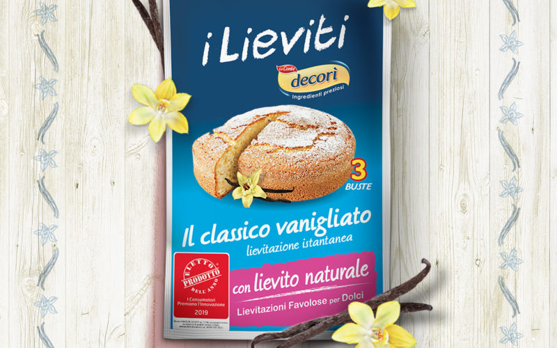 Decorì Lievito per Biscotti Ammoniaca, Senza Glutine, con vaniglia  naturale, ideale per Pasticceria Secca, Confezione da 24 g (3 bustine da 8  g)